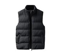 KONG JIMFAN Black Friday Angebote 2024 Steppweste Herren Baumwolle Bequeme Weste Herren Stehkragen Outdoor Jacke Sportweste Multi Taschened Ärmellos Jacke Übergangsweste Daunenweste(Schwarz,5XL)