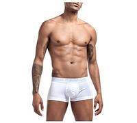 KONG JIMFAN Boxershorts Herren Baumwolle String Shorts Herren Sterne Man Underwear String Bikini Kleid Unterhose G String Herren Herren Unterhosen Boxershorts Männer Geschenke(Weiß,L)