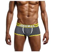 KONG JIMFAN Boxershorts Herren Lang Unterhosen Männer Lang Box Hose Unterhosen Männer XXL Thong Herren Herren Slip Happy Shorts Herren String of Hearts Pflanze Boxer Short(Schwarz,L)