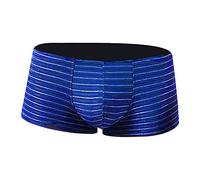 KONG JIMFAN Boxershorts Herren Sexy String Boxershorts Lang Sexy Underwear Pajamas Pants Herren Herren Netz Boxer Shorts Herren Geschenk Unterwäsche Herren Slip Sexy Herren String(Blau,XXL)