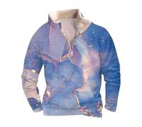 KONG JIMFAN Fur Druck Hoody Pulli Langarm Tshirt Herren Schwarz Herren Sweatshirt and EIN Geschenk Für Einen Mann Bauchfreie Strickpullover Strickpullover Beige Festliche Tunika Hochzeit(Blue,XL)
