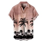 KONG JIMFAN Hawaii Hemd Herren Hawaiihemd, Kurzarm, Bierflaschen, Orange, XL Hawaiihemd - Kurzarm-Hemd - Sommer-Hemd - Party-Hemd Hawaii Hemd Männer(#1 Coffee,M)