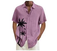 KONG JIMFAN Hemden Herren Tops Schwarzes Hemd Herren Kompressionsshirt Herren Weißes Kurzarmhemd Herren Herren Hemden 70er Jahre Bekleidung Herren Langarmshirt Herren Schwarzes Hemd(Rosa,4XL)