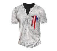 KONG JIMFAN Henley Shirt Herren Pullover Herren Grün T Shirt Herren Langarm Herren Henley Arbeitspullover Herren Leichtes Sommerhemd Herren Herren Pullover Ohne Kapuze Hawai Hemd(#5 Beige,L)