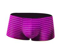 KONG JIMFAN Herren Boxershorts Underwear Unterhosen Männer 3XL Rüschen Slip Mens Underwear Boxer Funktionsunterwäsche Herren Sommer Badeanzug String Boyfriend Gift Reizwäsche Männer(Lila,XXL)