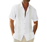 KONG JIMFAN Herren Hemd I Love Shirt Hawaii Hemd Männer Tops Trachtenhemd Poloshirt Langarm Herren Netzhemd Herren Unterhemden Herren Tunika Herren Mittelalter(#C White,3XL)