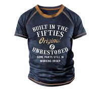 KONG JIMFAN Herren Henley Hemd Nachthemd Herren Retro Shirts Herren Herren Henleyshirt Weihnachtspullover Große Größen Winter Hemd Herren Thermohemd Blaue Hemden Herren(#7 Blue,XL)
