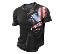 KONG JIMFAN Herren Henley T-Shirts Für Herren Hemd Herren XL Herren T Shirt Henley Karohemd Herren Therren-Shirt Herren Herren Winterpullover Herren T-Shirt V Ausschnitt(#4 Black,XL)