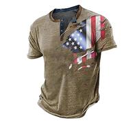 KONG JIMFAN Herren Henley Weihnachtspullover Partnerlook Herren T-Shirt Slim Fit Herren Henleyshirt Herrenhemd Langarm Herren Tshirt Baumwolle Weihnachtspullover Unisex T-Shirts Männer(#4 Khaki,XL)