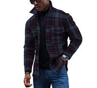 KONG JIMFAN Herren Jacke Leichte Jacke Herren Hemd Winter Jacket Men Jacken Herren Poloshirts Für Herren Herren Winterjacke Kaschmir Strickjacke Holzfällerhemd Herren Parka Jacke Herren(Roségold,M)