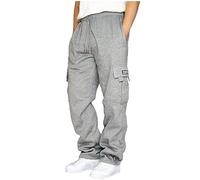KONG JIMFAN Herren Jogginghose Yoga Freizeithose Fitness Sport Hose Herren Sportsachen Outdoorhose Herren Jogginghose Seitlich Zu Öffnen Tennis Hose Herren Mens Jogger Pants(Grau,3XL)