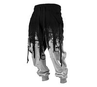 KONG JIMFAN Herren Jogginghosen Pants Cargohose Elastische Taille Mountainbike Hose Herren Jogpants Herren Cargohose Herrener Sportswear Wanderhose Skihose Cargo Hose Schwarz Herren(#B White,XL)