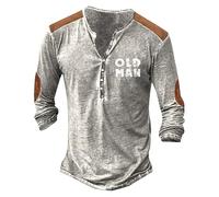 KONG JIMFAN Herren Langarmshirts Herren Poloshirts Sweatjacke Herren Herren Hoodies Longsleeve Langärmeliges Tops Raglan Ls T Shirt Herren Pullover(Beige,L)