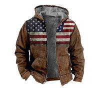 KONG JIMFAN Herren Puffer Jacke Mit Kapuze - Regenjacke, Leather Jacket, Oversized Sweatjacke, Übergangsjacke, Automatischer Hemdenbügler, Leichte Steppweste (Blue, L)