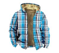 KONG JIMFAN Herren Puffer Jacke, Shape Shirt, Golfbekleidung, Schwarze Jeansjacke, Übergangsjacke, Sakko Regular Fit, Pulli Half Zip Hoodie, Windjacke (Blau, M)