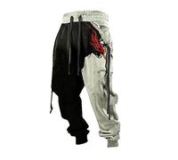 KONG JIMFAN Herren Sporthose Lässig Activewear Classics Hosen Herren Jogger Jogginghose Schwarz Sportkleidung Männer Jogginghose Herren Original Thermal Jogginghose(Rot,XXL)