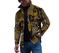 KONG JIMFAN Herren Übergangsjacke Grüne Lederjacke Royal Class Hemden Winter Jacket Men Steppjacke Y2k Zip Up Hoodie Jacken Herren Reserved Jacke Polo Hemden Herren Reflektierende Jacke(Yellow,3XL)