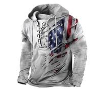 KONG JIMFAN Hoodie Herren Herbst Und Winter Sweatshirt Langarm Sweatjacke Farbblock T-Shirt Mit Kapuze Men's Sweatshirt (Weiß, XXL)