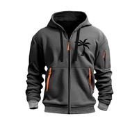 KONG JIMFAN Hoodie Herren Jacke Sommer Kapuzenpullover Für Strickjacke Norweger Pullover Mens Jacket Weihnachtspulli Feuerwehr Sweatjacke Herren(#G Dark Gray,3XL)