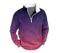KONG JIMFAN Hoodie Übergroß Crop Jacke Hoodie Backprint Herren Arbeitspullover Pullover Herren Herre Hoodie Regenjacke Gelb Hoodies Für Männer Coole Hoodies Weißer Pullover Herren(Dark Purple,L)