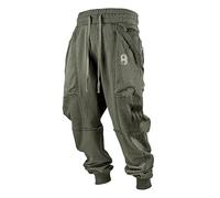 KONG JIMFAN Hosen Herren Baggy Sport Hose Herren Classics Herren Hose Sporthosen Für Herren Men's Activewear Jogginghose Mit Druckknöpfen Jogginghose Breit Laufhose Winter(Grau,XL)