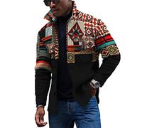 KONG JIMFAN Jacke Herren Herbst Jacke Herren Lederhemd Herren Übergangsjacke Herren Skijacke Herren Jacke Herren Dünne Jacke Lodenjacke Hemd Ohne Kragen Dünne Jacke Herren(Beige,M)