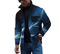 KONG JIMFAN Jacken Herren Jeansjacke Herren Businesshemden Herren Herren Winterjacke Tops Poloshirts Für Herren Winter Jacket Men Hybridjacke Herren Schwarzes Hemd Winter Arbeitsjacke(Coffee,L)
