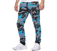 KONG JIMFAN Jogger Trainingshose Herren Tommy Relaxing Hose Yoga Herren Sporthose Leggins Herren Sport Jogginghosen Herren Verjüngt Sporthose Sporthosen Herren Jogginganzug(Blau,XL)