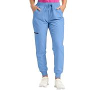 KONG JIMFAN Jogginghose Damen Cargohose Lang Haremshose Capri Sporthose Yogahose Baggy Freizeithose Lange Trainingshose Joggpants Jogging Freizeit Arbeitshose Reißverschluss Taschen(#B Blue,M)