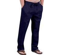 KONG JIMFAN Jogginghose Herren Classics Activewear-Hosen Elastische Taille Mit Kordelzug Hosen Herren S-Hose Pantalon Blanc Homme Herren Hosen Gym Outdoorhose Herren(Dunkelblau,M)