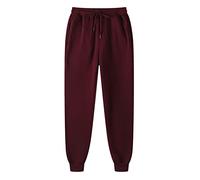 KONG JIMFAN Jogginghose Herren Outdoorhose Cargohose Baggy Leinen Herren Hose Breite Hose Cargo Baggy Hose Herren Cargohose Herren Stretch Herren Hosen Modern Cargohose Herrener(Wein,XXL)