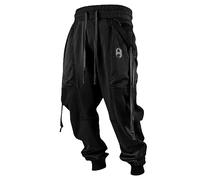 KONG JIMFAN Jogginghosen Herren Pants Cargohose Sport Herren Sporthose Arbeitshose Latzhose Bell-Bottom Pants Trekking Hosen Herren Laufhose Lang Herren Angelhose Herren(Schwarz,6XL)