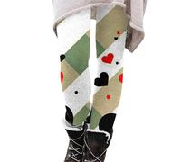 KONG JIMFAN Leggins Gefüttert Thermohose Damen Thermo Damen Hose Thermostrumpfhose Hautfarbene Thermostrumpfhose Farbige Strumpfhosen Thermoshirt Damen Langarm、 Damenhosen Elegant(#4 Green,S)