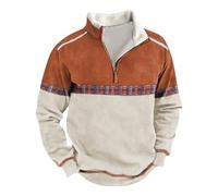 KONG JIMFAN Oversized Blazer Classic Shirt Herren Trachtenjacke Cotosen Jacke Herren Hoody Herren 5XL Bunte Hoodies Baumwoll Pullover Lässige Pullover Herren(Khaki,L)