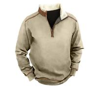 KONG JIMFAN Pullover Herren Mit Kapuze Hip Hop Pullover Long Sleeve Hooded Shirt Herren Herren Sweatshirt Hoody Herren Pullover Sweatshirt Herren and Hoodie(Khaki,XL)