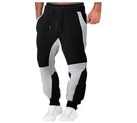 KONG JIMFAN Sport Hose Herren Herbst Und Winter Warm Joginghossemänner Tommy Arbeitshosen Männer Sport Hose Herren Hose Herren Blau Hosen Männer Freizeithosen Sporthemden(Schwarz,L)