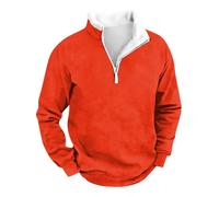 KONG JIMFAN Strick Fleecejacke Herren Unisex Hoodie T Shirt Weiss Langarm Flanellhemd Herren Warme Pullover Herren Winter Sommerhemd Herren Langarm Pullover 134 Flugzeug Blusen Pullover(Saffron,3XL)