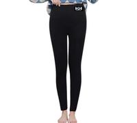 KONG JIMFAN Strumpfhosen Muster Winterstrumpfhose Damen Schlauchschal Damen Winter Strumpfhosen Winter Gefütterte Strumpfhose Hautfarben Unterhose Damen Shape Leggings(#01 Black,M)