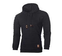 KONG JIMFAN Sweatjacke Herren Personalisierte Geschenke Sweater Herren Sweatshirts Männer Frauen Winter-Hoodie Pulloverpullover Herren Sweatshirts Gym Hoodie Pullover(Schwarz,2XL)