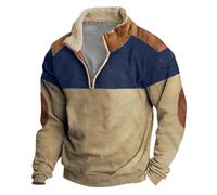 KONG JIMFAN Sweatjacke Herren Schnittmuster Hip-Hop Druck Herren Rundhalspullover Pullover Hoodie Sweatshirt Pullover Herren 3D Sweatshirt Pullover Herren(Navy,3XL)