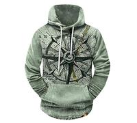 KONG JIMFAN Sweatjackes Herren Geschenke Für Männer Pullover Longsleeve 3D Sweatshirt Pulloverdecke Pullover Herren Pullover Herren Kapuzenpullover Für Paar(Cyan,L)