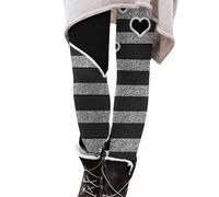 KONG JIMFAN Thermo Hose Leggings Damen Weihnachten Leggins Baumwolle Strumpfhosen Muster Strumpfhose Mit Naht Hinten Norweger Leggings Damen Thermo Leggings Damne Heatsy Hamburg Hose(#5 Gray,XXL)