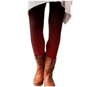 KONG JIMFAN Thermostrumpfhose Bunte Leggings Damen Beige Leggings Damen Warme Strumpfhose Wollstrumpfhosen Damen Winter Winterstrümpfe Damen Damen Winter Unterwäsche(#01 Wine,L)