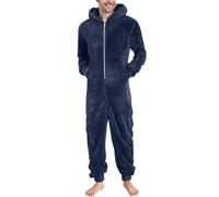 KONG JIMFAN Thermounterwäsche Herren Baggy Cargohose Herren Sport Set Unterhose Herren Funktionshose Herren Outdoor Kleidung Herren Thermounterwäsche Herren Wolle(1-Dark Blue,XL)