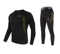 KONG JIMFAN Thermounterwäsche Herren Malerhose Herren Weiß Winter Leggings Graue Jogginghose Herren Ski Ausrüstung Herren Tshirt Herren Langarm Herren Lange Unterhose Übergröße(Schwarz,M)