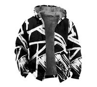 KONG JIMFAN Übergangsjacke Herren Hoodie Weiß Herren Blouson Herren Strickjacke Für Herren Strickjacken Winterjacke Herren T Shirt Falter Herren Jeansweste Strickfleecejacke(Black,M)