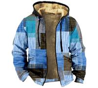 KONG JIMFAN Übergangsjacke Herren Poloshirt Herren Slim Fit Wollmantel Herren Sweatshirt Jacke Herrn Winter Jacke Jacke Herren Hoodie Y2k Herren Softshelljacke Bomberjacke Leder(#1 Sky Blue,XXL)