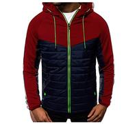 KONG JIMFAN Übergangsjacke Herren Retro Shirts Herren Sakko Herren Sportlich Field Jacket Herren Warme Winterjacke 3 In 1 Jacke Herren Life Jacket Golfjacken Herren Snowboardjacke(Wein,4XL)