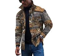 KONG JIMFAN Ünne Jacke Herren,Button Up Herbstjacke Revers Motorradjacke Printed Pullover Herren Pocket Freizeithemden Outdoor Tops Sport Oberteile Herbst Fahrradjacke Cardigan Lange Ärmel Mäntel