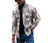 KONG JIMFAN Winter Jacket Men Winter Jacken Für Herren Herren Hemden Jacken Herren Steppjacke Herren Hoodie Herren Oversize Winterjacke Herren Polo Jacke Blau Hemd Männerjacken Winter(Black,XXL)